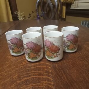 Vintage Shibata Handless Teacups Set Of 6